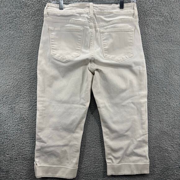 NYDJ Women's White Ankle Jeans Size 6 Life Tuck Technology Stretch Denim - Picture 7 of 14